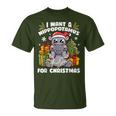 I Want A Hippopotamus For Christmas Hippo Christmas T-Shirt
