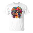 Afro Hair Natural Black History Pride Black Melanin T-Shirt