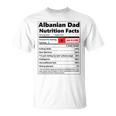 Albanian Dad Nutrition Facts Fathers Day Albanian Daddy T-Shirt