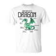 Anatomy Of A Dragon Lover For Women Reptile 2 T-Shirt