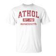 Athol Massachusetts Ma Vintage Sports Red T-Shirt