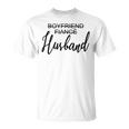 Boyfriend Fiancé Husband Just Married Wedding Matching T-Shirt