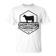 Breeding Cow Breakling Limits Breeder Shorthorn Cattle T-Shirt