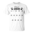 Class Of 2038 Grow With Me Pre-K To 12Th Grade Handprint T-Shirt