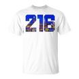 Cleveland 216 Area Code Pride Skyline Ohio Vintage T-Shirt