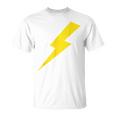 Cool Lightning Bolt Yellow Print T-Shirt