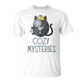 Cozy Mysteries Cute Cat Cozy Murder Mystery Cat Detective T-Shirt