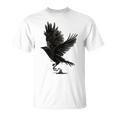 Cuervo Pájaro Cuervo Tatuaje Camiseta unisex