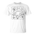 Cute Octopus To Paint And Color In For Children T-Shirt