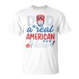 Dad A Real American Hero 4Th Of July Patriotic Fathers Day T-Shirt