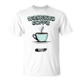 Damen Lustiger Wochenend-Kaffee Und Golf Golf-Besessen Für Papa Mit-Ausschnitt T-Shirt