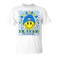 Be Extra Yellow And Blue Smile Face Down Syndrome Awareness T-Shirt