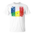 France Senegal Flags Half Senegalese French Roots Vintage T-Shirt