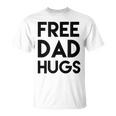 Free Dad Hugs Gay Bisexual Binary Support Black Font T-Shirt