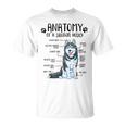 Siberian Husky Dog Holder Anatomy Dog T-Shirt