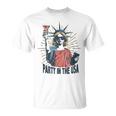 Girl Party In The Usa Cocktail Statue Of Liberty T-Shirt