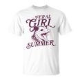 Girls Summer Vibes Feral Girl Summer Vacation T-Shirt