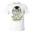 Goodbye Elementary Next Stop Middle School Groovy Graduation T-Shirt