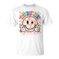 Groovy Smile Test Day Vibes This You Got Testing Day Teacher T-Shirt