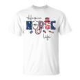 Happy 4Th Of July Hospice Nurse Life American Flag Men T-Shirt