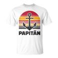 Herren Papitänatertag Bester Papa Anker Norden Kapitän T-Shirt