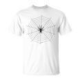 Herren T-Shirt mit Spinnennetz-Print, Weiß, Trendy Design