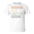 Husband Dad Lawyer Legend Father's Day Vintage Lawyer T-Shirt