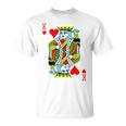 Jeu De Cartes De Poker En Forme De Cœur Roi Pour Déguisement De Carnaval T-Shirt