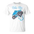 Kinder 4 Jahre Monster Truck Haifisch Geburtstag Junge T-Shirt