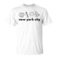 New York City Foods Pretzel Bagel Pizza Hot Dog Cute Nyc T-Shirt