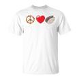 Oyster Heart Love Peace Mollusc Shucker Seafood Lover T-Shirt