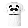 Panda-Gesicht T-Shirt Bambusbjörn, Witzig & Unisex Weiß