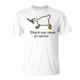 Peace Was Never An Option Silly Goose Duck T-Shirt