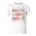 Peace Out Pre-K Cute Groovy Last Day Of Preschool Graduation T-Shirt