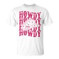 Pink Howdy Cowboy Rodeo Hat For Retro Cowgirl T-Shirt