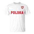 Polska De Texto Rojo Nacional Polaco Camiseta unisex