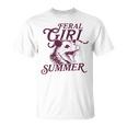 Raccoon Feral Girl Summer T-Shirt