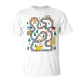 Racing Toy Car Race Track On Dad Fathers Day On Back T-Shirt