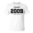 Retro 15 Años Nacido En 2009 Edición Limitada 15 Cumpleaños Camiseta unisex