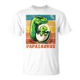 Retro Papasaurusatertag Bester Papa T-Rex Papa Dinosaur Raglan T-Shirt