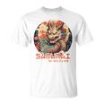 Rückenprint Samurai-Drachenkrieger Japanischer Ninja Kawaii T-Shirt