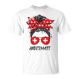 Schweizer Flagge Brille Mädchen Andermatt T-Shirt