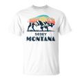 Scobey Montana Vintage Hiking Bison Nature T-Shirt