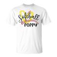 Softball Poppy Heart Ball Poppy Pride T-Shirt