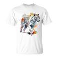 Tigre Colorido Arte Zoo Animal Tigre Camiseta unisex