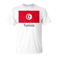 Tunesien Flagge Deko Araber Afrika Damen Herren Tunisiyya T-Shirt