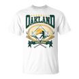 Vintage Oakland Baseball Home Plate & Bat Script Gameday Fan T-Shirt