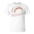 Vintage Philadelphia Philly Cityscape Baseball Skyline Old T-Shirt
