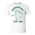 Vintage Retro Frog Diagnosed With Slay Dhd Present I T-Shirt