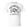 Vintage Rocky Mountain Oyster Sack Lunch Cafe Montana T-Shirt